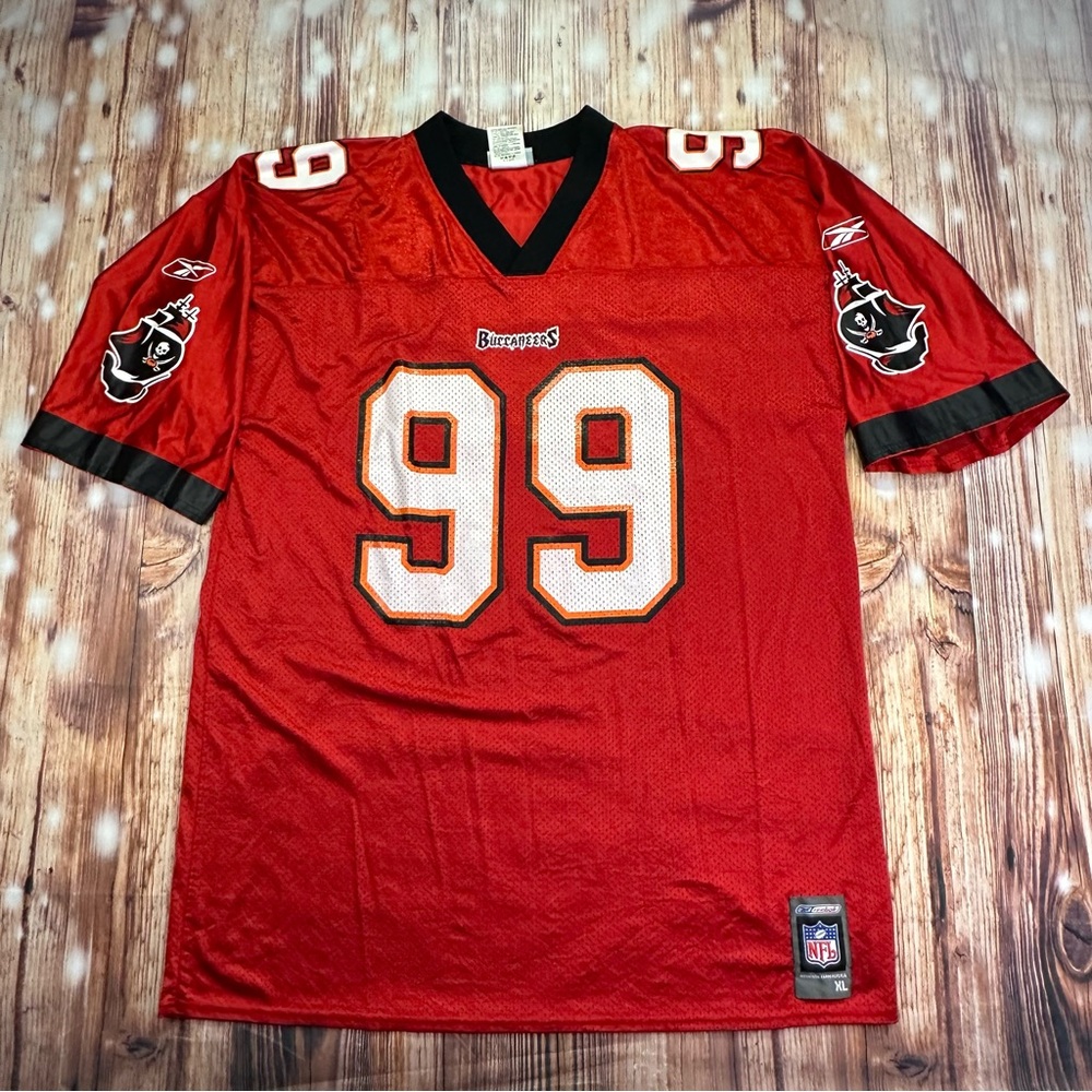 VTG Reebok NFL Equipment Tampa Bay Buccaneers Warren Sapp Jersey Men's Size XL - Picture 1 of 13